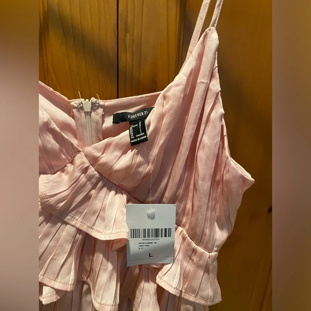 Pink Ruffle Mini Dress - Picture 2 of 4